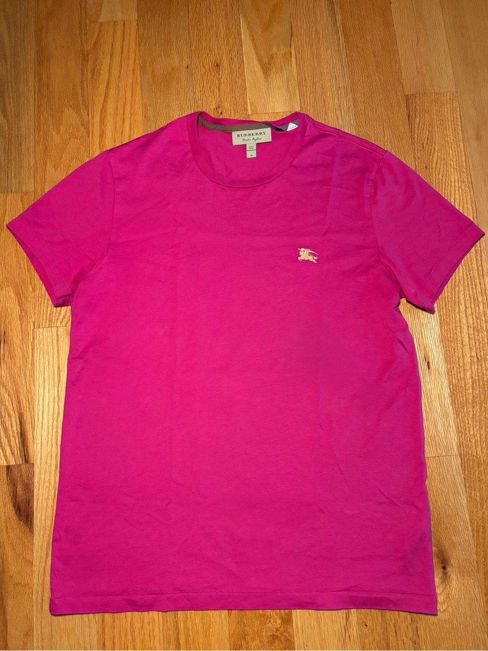 Burberry Pink Gold Equestrian Logo Tshirt